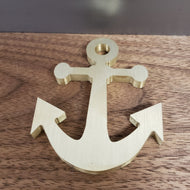3-inch brass anchor metal inlay